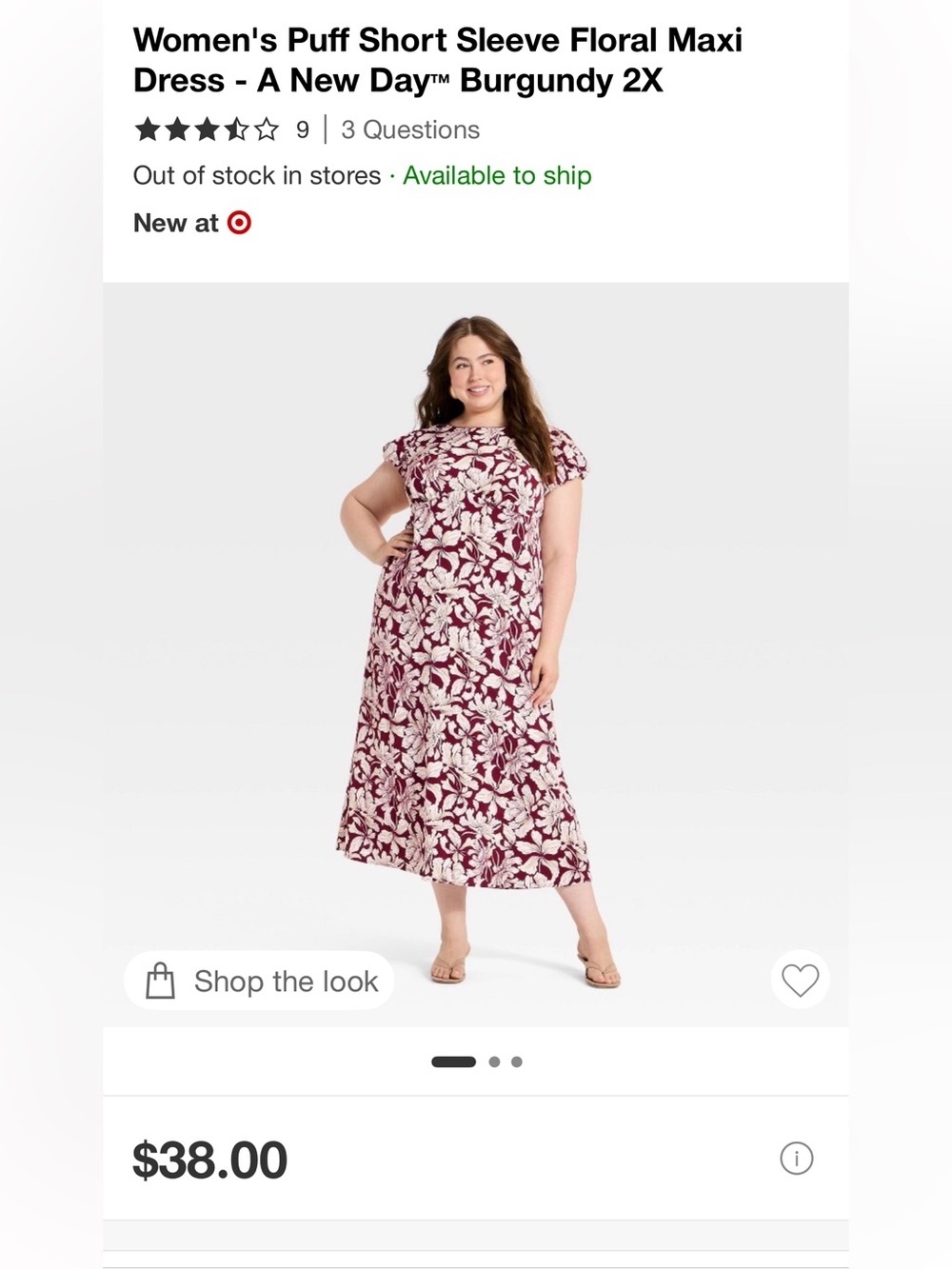 Burgundy and Cream Floral Maxi Dress